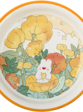 蓝莲花陶瓷女生小清新碗