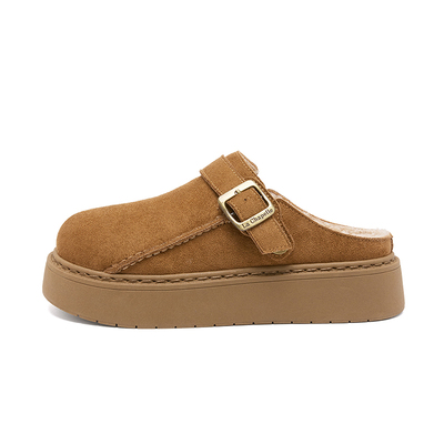 拉夏贝尔厚底勃肯鞋一脚蹬懒人鞋