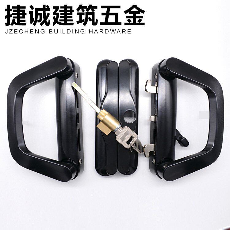 双边单边钩锁对接锁开门锁铝合金移玻璃门锁锁门拉手阳台平推拉门