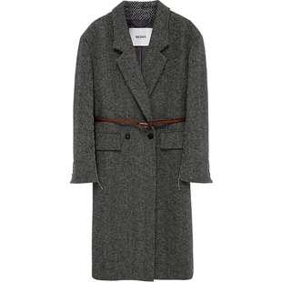 [王丽坤&陈妍希同款]MESUX米岫25冬老钱风毛呢大衣外套MNWUI307