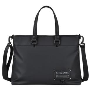 潮牌公文包商务电脑包手提包横款韩版男包男士单肩包斜挎包文件包