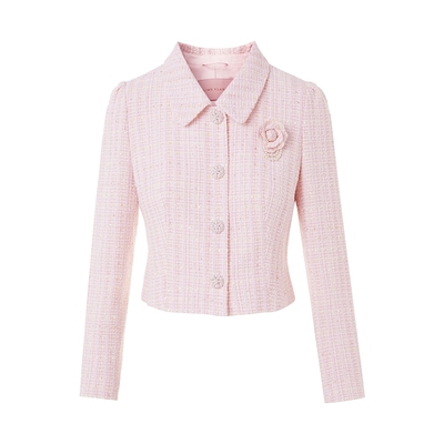 朗姿莱茵福莱尔粗花呢香风套装裙