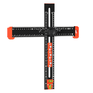 丁字尺二合一开孔定位尺木工工具打孔伸缩角度尺多功能划线直角尺
