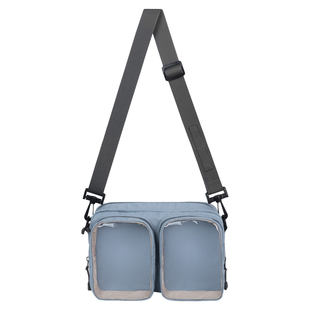 Qminica痛包斜挎包女小食量15cm透明娃包吧唧通勤旅游大容量单肩