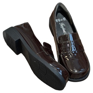 榛果小熊原创基础JK制服学院鞋方头鞋中低跟甜美女日系中口单鞋