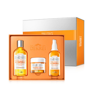 迪凯瑞VC水乳面霜净透套装提亮肤色锁水保湿改善暗黄焕白补水护肤