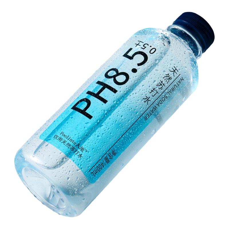 天然苏打水弱碱性PH9.0无气400ml*12/24瓶整箱原味0糖0添加天然水