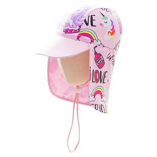 儿童防晒帽女童鸭舌帽宝宝遮阳婴儿速干披肩护颈防风帽子户外游泳