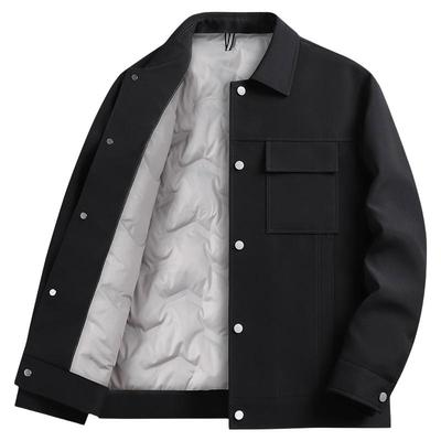 吉普轻薄短款工装男士羽绒服休闲