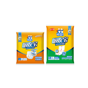 【天猫U先】吸收宝拉拉裤L码便携装2片+吸收宝6090护理垫2片