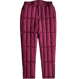 特胖中老年人外穿羽绒棉裤女加肥加大码妈妈宽松紧腰轻便保暖棉裤