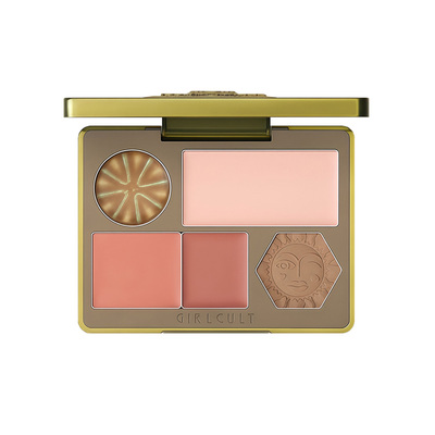 girlcult构奇面部综合盘腮红高光修容三合一体盘桃花脸本草纲目女