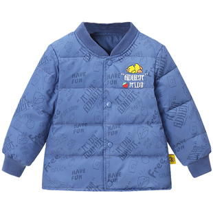 小黄鸭儿童轻薄羽绒服冬装新款男童女童宝宝羽绒内胆校服内搭外套