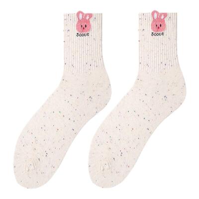 点子纱小兔卡通可爱浅口短筒袜子
