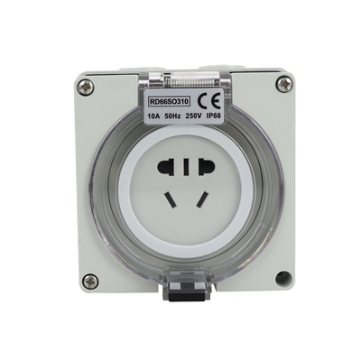 饶电明装户外防水插座防暴雨电盒