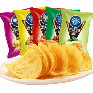 可比克薯片32g*10包好吃的休闲零食品大礼包小吃整箱多口味小包装