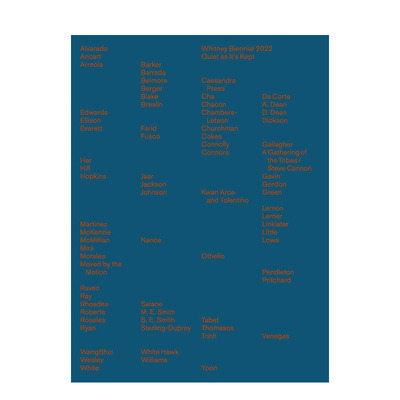 【现货】英文原版 惠特尼双年展 2022：保持安静 Whitney Biennial 2022: Quiet As It’s Kept展览收藏艺术正版进口图书画册