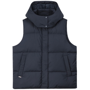 NAUTICA/诺帝卡女装冬季新品防泼水轻薄90绒短款羽绒马甲54JO13