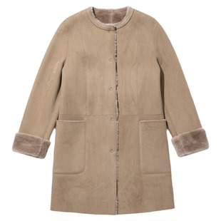 小湖羊皮毛一体大衣女款冬季高级感中长款显瘦保暖仿皮草毛毛外套