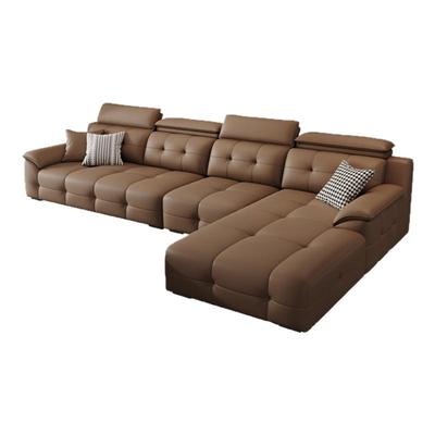 凯佑2025款佛山源头工厂高靠背劳伦斯转角贵妃沙发意式轻奢皮沙发