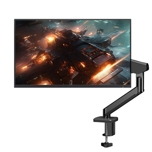 易之固双屏显示器支架适用32寸AOC戴尔电脑屏幕 一拖二承重机械臂