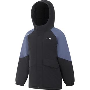 李宁儿童中长款羽绒服男小童宝宝2025新款宽松冬装冬季鸭绒童装