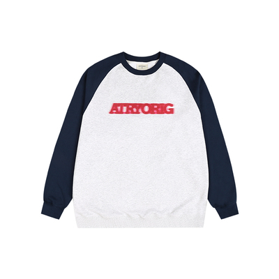 虚幻LOGO撞色插肩圆领卫衣