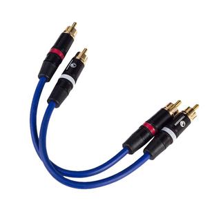 aune 双莲花HiFi发烧高音质双rca线红白音频线有源音箱奥莱尔al2