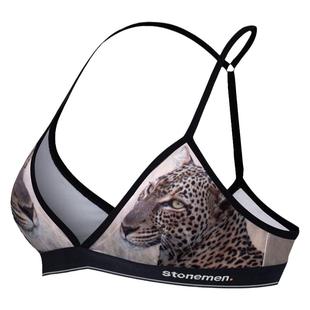 stonemen【源自澳洲】无钢圈法式三角杯美背内衣薄文胸纯棉-猎豹