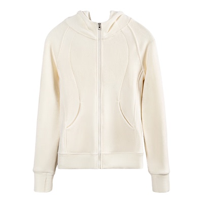 黑色摇粒绒连帽卫衣女款上衣