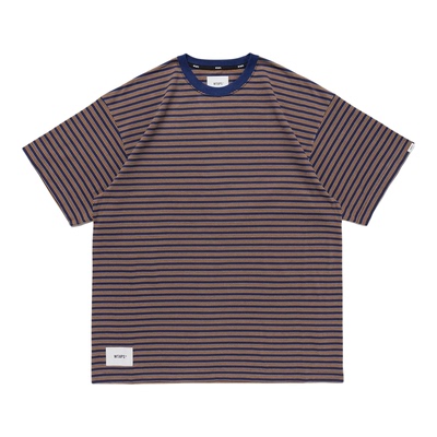 WTAPS条纹棉质刺绣小标短袖T恤