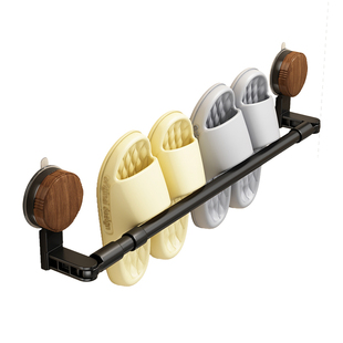 吸盘拖鞋架浴室免打孔厕所门后卫生间置物架伸缩壁挂鞋子收纳神器