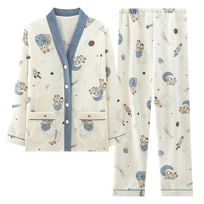 冬天月子服空气棉产妇产后哺乳家居服秋冬孕妇睡衣孕期专用小个子