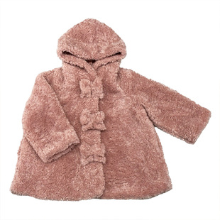 Qimoo淇木25冬新款毛绒外套女童时尚舒适保暖加厚外衣QSS3DP604X