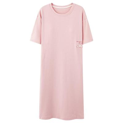浪莎睡裙女士纯棉短袖夏季中长款