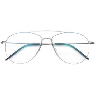 4g新款林德轻羽系列纯钛双梁大框无螺丝眼镜架简约北欧风格5507