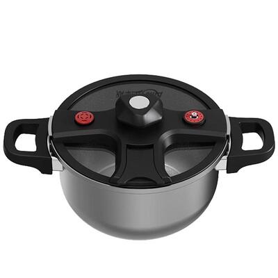 亚摩斯纯钛微压锅无涂层汤锅焖炖煮蒸多功能家用快炖锅燃气灶通用