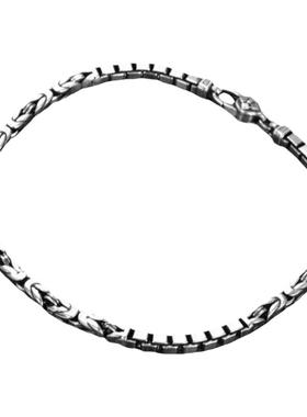 平安纹盒子纯银手链复古时尚新款