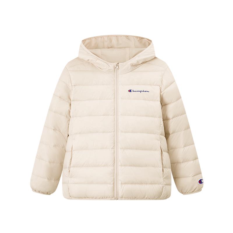 【三防抗菌】Champion冠军儿童青少年保暖轻薄连帽羽绒服26冬新品