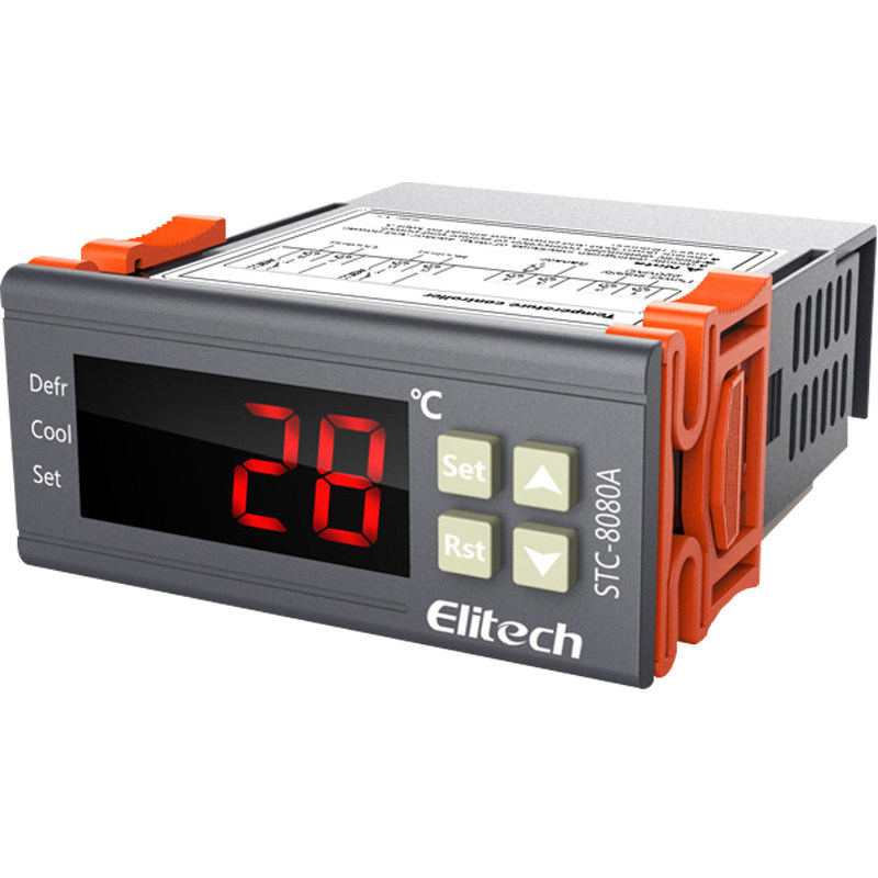 精创冷库冰柜冰箱制冷定时化霜stc-8080a+智能数显温度控制器开关