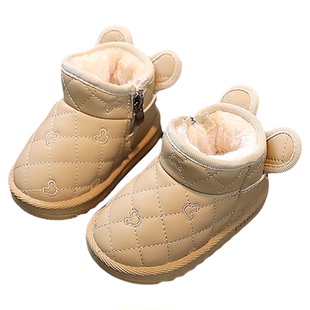 宝宝鞋冬款1一3-6岁半25软底学步鞋男女童雪地靴婴儿棉鞋保暖防滑