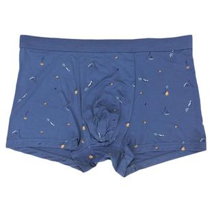 杜比骑士舒适柔软再生纤维中腰男士平脚内裤抗菌时尚青年四角短裤