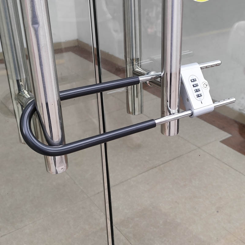 密码锁玻璃门锁挂锁防盗u型锁门锁u形锁锁具商铺家用加长密码锁