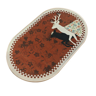 美式复古浴室地垫2026新款卫生间门口防滑吸水速干地垫淋浴房脚垫