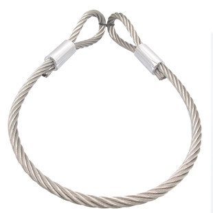 压制钢丝绳吊索具起重钢丝绳防盗绳304不锈钢丝绳压制铝套可定制