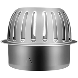 75鱼池圆形地漏天台排水管防鼠304过滤网阳台下水帽110防堵天台盖