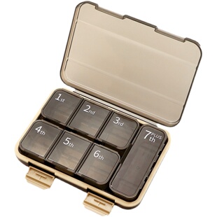 药盒便携7天大容量高档一周七天随身小号药品物分装保健品收纳盒