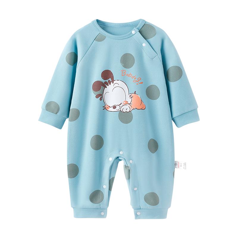 巴布豆婴幼儿爬服哈衣长袖春秋款