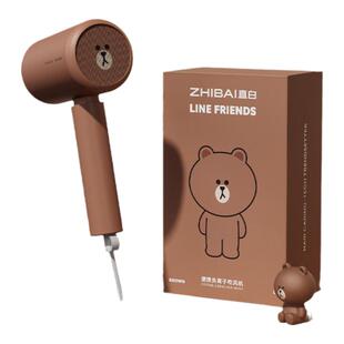 直白吹风机布朗熊LINE FRIENDS负离子护发速干家用可折叠电吹风L1