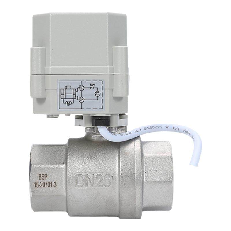 电动球阀电动二通阀304不锈钢微型电动阀DN15 20 25 AC220V DC24V